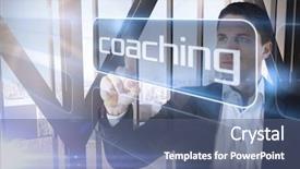  Presentation with coaching - Amazing presentation having businessman presenting the word coaching backdrop and a ocean colored foreground