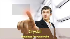  Presentation with successful person - Audience pleasing PPT layouts consisting of businessman pressing - successful person making use backdrop and a tawny brown colored foreground