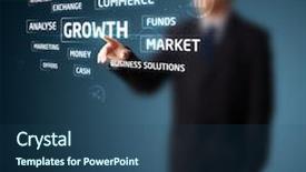  Presentation with modern - Beautiful PPT layouts featuring businessman pressing business type backdrop and a ocean colored foreground