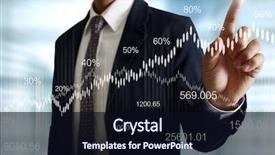  Presentation with modern tech - Cool new presentation with businessman pressing high tech type backdrop and a wine colored foreground