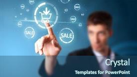  Presentation with diabetes type 2 - Audience pleasing theme consisting of businessman pressing promotion and shipping backdrop and a ocean colored foreground