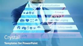  Presentation with special needs class - Colorful theme enhanced with businessman-pressing-to-maslow-hierarchy backdrop and a teal colored foreground