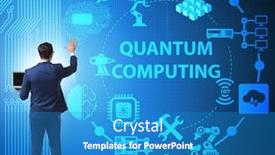  Presentation with virtual - Theme featuring businessman-pressing-virtual-button background and a teal colored foreground