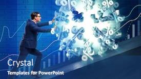  Presentation with interest rate liberalization - Cool new theme with businessman-pushing-away-high-interest backdrop and a ocean colored foreground