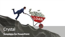  Presentation with us dollars - Cool new presentation with businessman pushing wheelbarrow with dollars backdrop and a  colored foreground