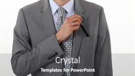  Presentation with pen - Presentation design featuring businessman-putting-a-pen background and a  colored foreground