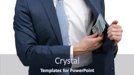  Presentation with corruption - Beautiful presentation design featuring businessman-putting-money backdrop and a wine colored foreground