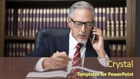  Presentation with book - Slide set featuring businessman-reading-a-book and a  colored foreground