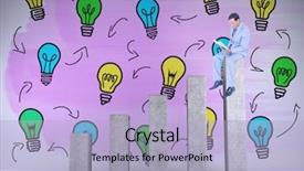  Presentation with growth chart - Beautiful PPT theme featuring career development man open - businessman reading book while sitting backdrop and a light blue colored foreground