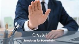  Presentation with bribe - Colorful PPT theme enhanced with businessman refusing to take bribe backdrop and a ocean colored foreground