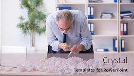  Presentation with new ideas - Amazing presentation design having businessman-rejecting-new-ideas backdrop and a light gray colored foreground