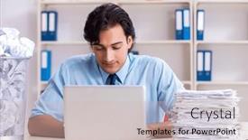  Presentation with new ideas - Slide set featuring businessman-rejecting-new-ideas background and a soft green colored foreground