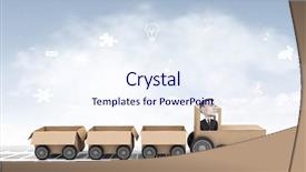  Presentation with image of car racing - PPT layouts enhanced with businessman riding in carton train background and a  colored foreground