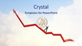  Presentation with rolling mills - Presentation theme having businessman rolling cent coin up background and a sky blue colored foreground