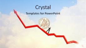  Presentation with rolling mills - Presentation theme with businessman rolling cent coin up background and a light blue colored foreground