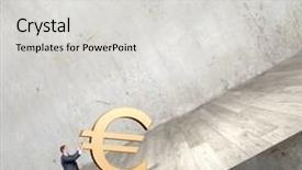  Presentation with motivation ball hill businessman - Audience pleasing slide set consisting of businessman rolling up the hill backdrop and a  colored foreground