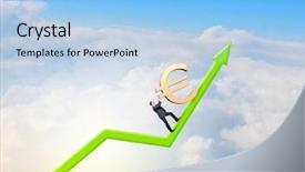  Presentation with motivation ball hill businessman - Slides featuring businessman rolling up the hill background and a  colored foreground