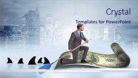  Presentation with rowing - Amazing slides having businessman rowing on dollar boat backdrop and a lemonade colored foreground
