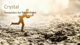  Presentation with chaos - PPT layouts having businessman-running-among-chaos-mixed background and a cream colored foreground