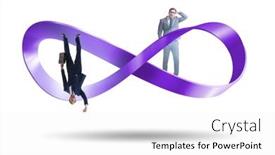  Presentation with running - Slide deck consisting of businessman-running-on-the-endless background and a white colored foreground