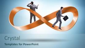  Presentation with running - PPT layouts with businessman-running-on-the-endless background and a light blue colored foreground