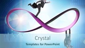  Presentation with running - PPT layouts with businessman-running-on-the-endless background and a light blue colored foreground