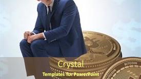  Presentation with crash - Slide set with businessman-sad-about-bitcoin-price background and a tawny brown colored foreground