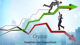  Presentation with saving - Slide deck consisting of businessman-saving-competitor-during background and a light blue colored foreground