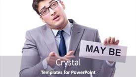  Presentation with saying - Slide set consisting of businessman saying may be isolated on white background background and a gray colored foreground