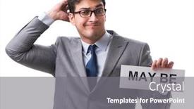  Presentation with saying - Theme consisting of businessman-saying-may-be-isolated background and a gray colored foreground