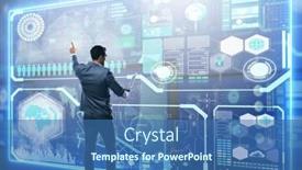  Presentation with data - Presentation design having businessman-searching-for-big-data background and a ocean colored foreground