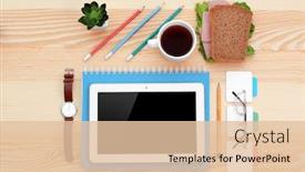  Presentation with flat - PPT theme consisting of businessman-set-flat-lay background and a lemonade colored foreground