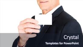  Presentation with name - Slides having businessman-showing-a-blank-identity background and a wine colored foreground