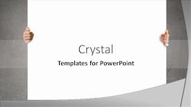  Presentation with empty - Slides enhanced with businessman showing empty banner background and a white colored foreground