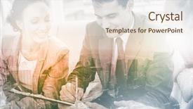  Presentation with contract - Amazing theme having him in cosy meeting backdrop and a sky blue colored foreground