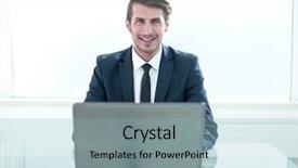  Presentation with table of contents - Amazing presentation having businessman sitting at a table backdrop and a  colored foreground