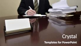  Presentation with book and pen - PPT layouts with installment loan agreement credit finance background and a gray colored foreground