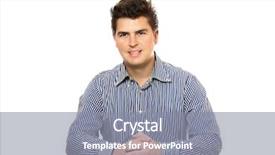  Presentation with sales forecast people behind success - Amazing presentation theme having businessman sitting behind the desk backdrop and a gray colored foreground