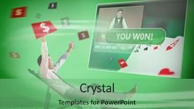  Presentation with holographic - Beautiful presentation theme featuring deck chair looking at holographic backdrop and a seafoam green colored foreground