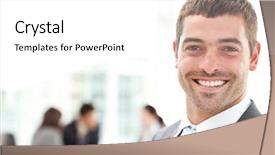  Presentation with smiling kids at summer camp - Presentation theme having businessman smiling at the camera background and a white colored foreground