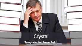  Presentation with solutions - Presentation design with businessman solutions the problem background and a dark gray colored foreground