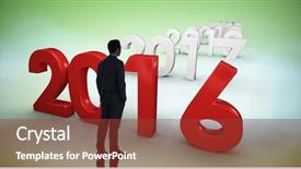  Presentation with green - Cool new PPT layouts with businessman standing against green vignette backdrop and a  colored foreground