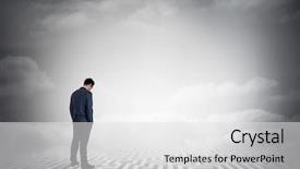  Presentation with businessman standing on maze - Slides consisting of businessman standing against maze ending background and a white colored foreground