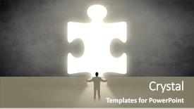  Presentation with last - Presentation having businessman standing and looking background and a mint green colored foreground