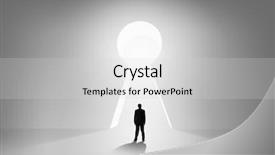  Presentation with keyhole - Amazing slide deck having businessman standing in keyhole door backdrop and a  colored foreground