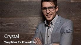  Presentation with dark - Beautiful presentation theme featuring businessman standing on dark gradient backdrop and a  colored foreground