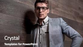  Presentation with dark - Beautiful presentation theme featuring businessman standing on dark gradient backdrop and a dark gray colored foreground