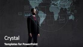  Presentation with globalization - Amazing slide set having businessman standing over futuristic map background business technology future globalization concept backdrop and a dark gray colored foreground