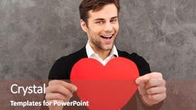  Presentation with businessman standing on maze - Colorful theme enhanced with businessman standing over grey wall backdrop and a tawny brown colored foreground