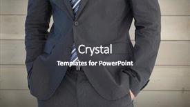  Presentation with bleached - Cool new theme with businessman standing with hand in pocket against bleached wooden planks background backdrop and a dark gray colored foreground